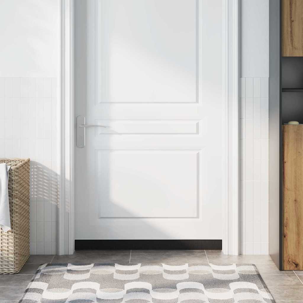 Selbstklebende Türbürstendichtungen 2 pcs Braun 100 cm