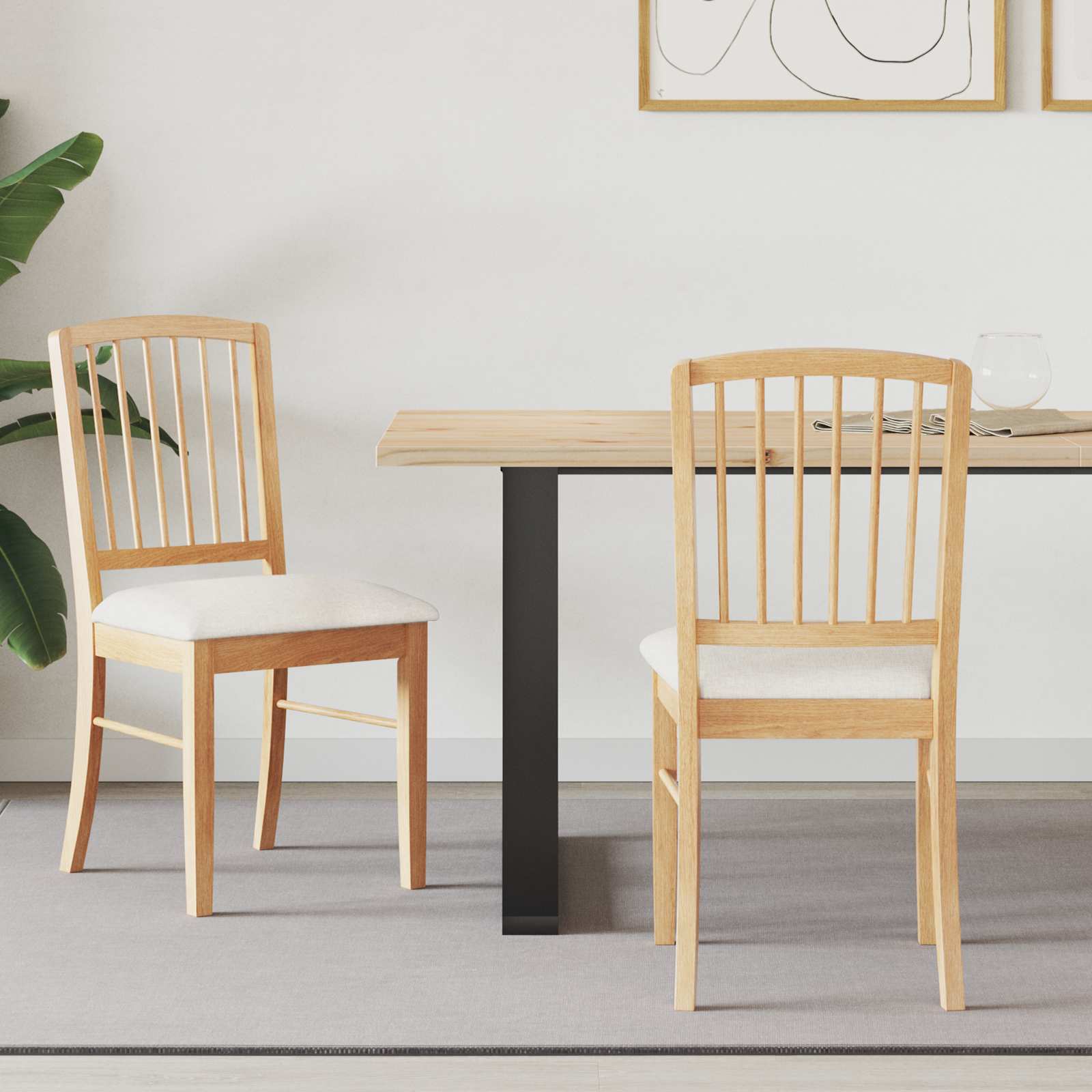 Esszimmerstühle 2 pcs Hellbraun 50 x 52,5 x 91 cm