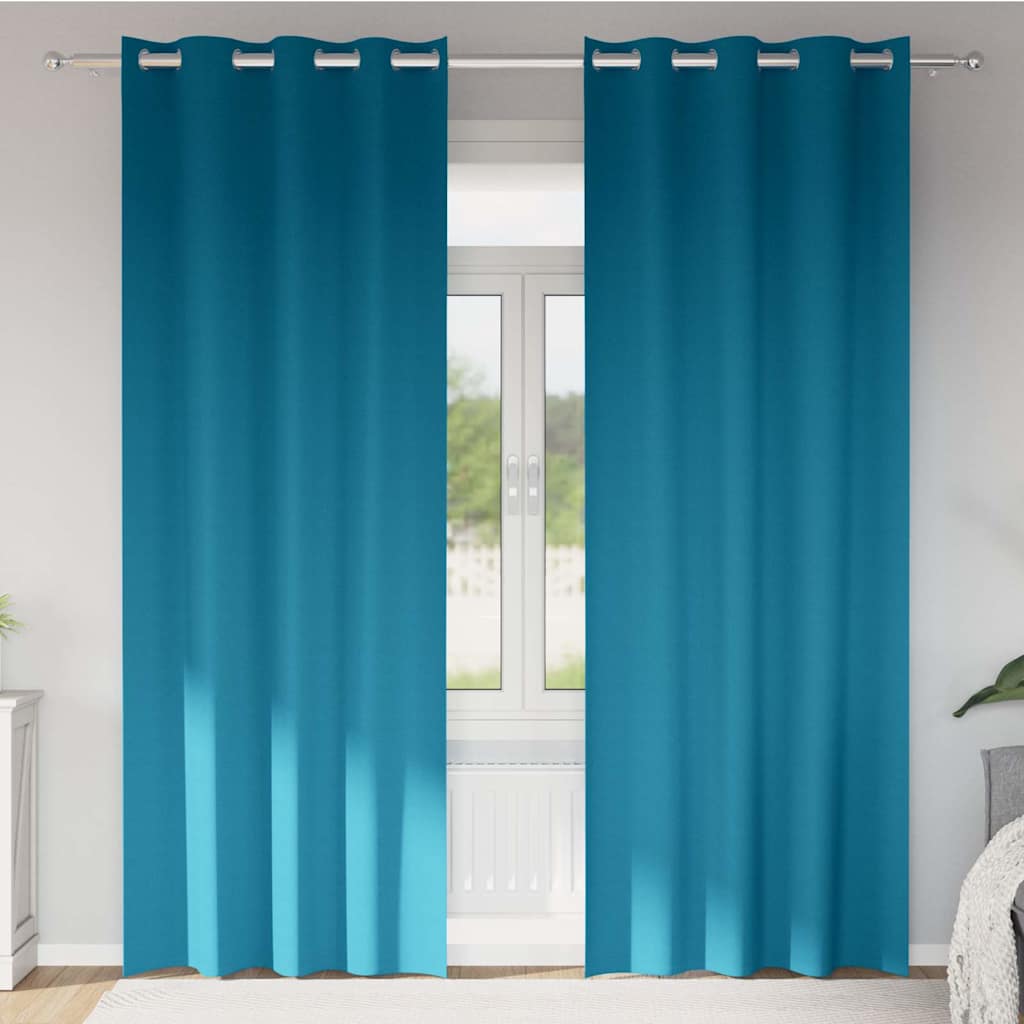 Verdunkelungs-Vorhänge mit Ringen 2 pcs Beige 140 x 140 cm