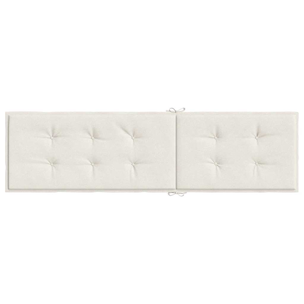 Liegestuhl-Auflage Melange Hellgrau (75+105) x 50 x 4 cm Stoff