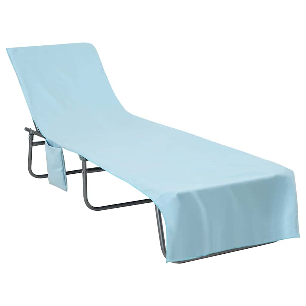 Sonnenliege-Tücher 2 pcs Schwarz 210 x 75 cm