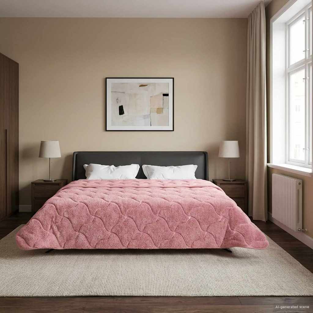 Winterbettdecke Gepolstert Anthrazit 135 x 200 cm