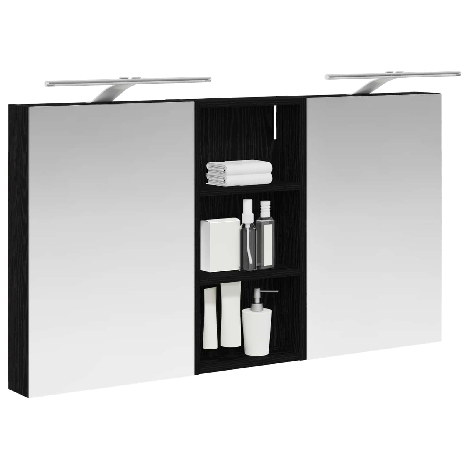 Badezimmerschrank-Set 3 pcs 80 x 10,5 x 50 cm Holzwerkstoff