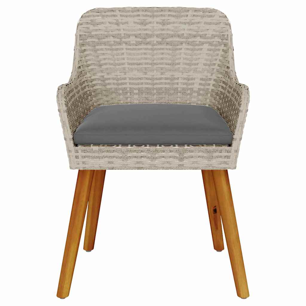 Gartenstuhl 2 pcs Schwarz 62,5 x 55 x 82 cm Poly-Rattan