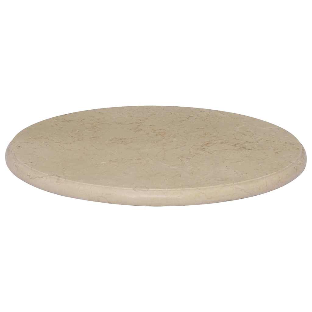 Tischplatte Creme Ø40x2,5 cm Marmor