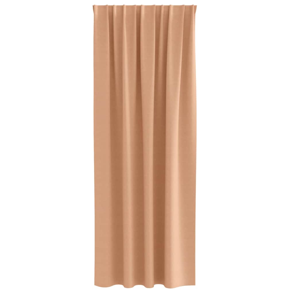 Verdunkelungs-Vorhänge mit Ringen 2 pcs Beige 140 x 140 cm