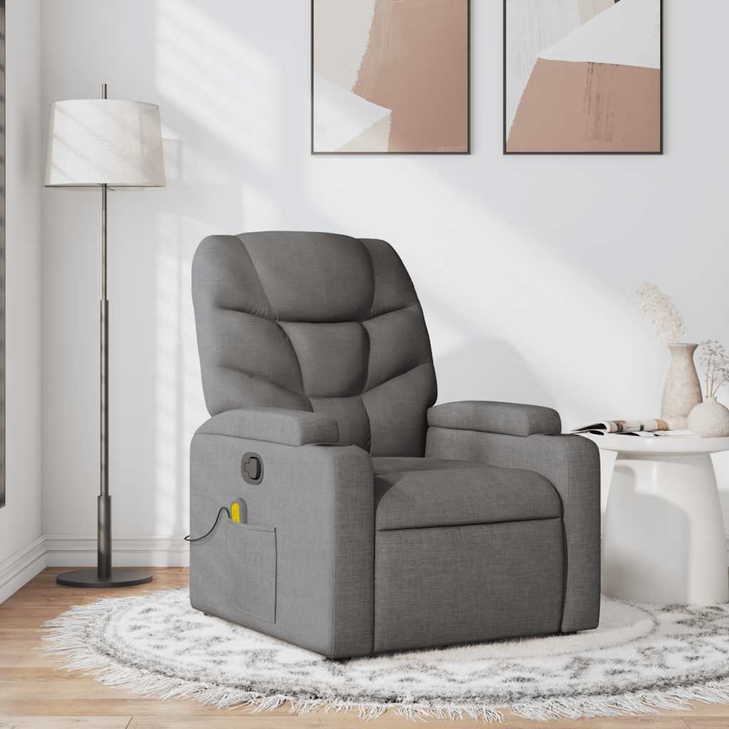 Relaxsessel Elektrisch Dunkelgrau Stoff