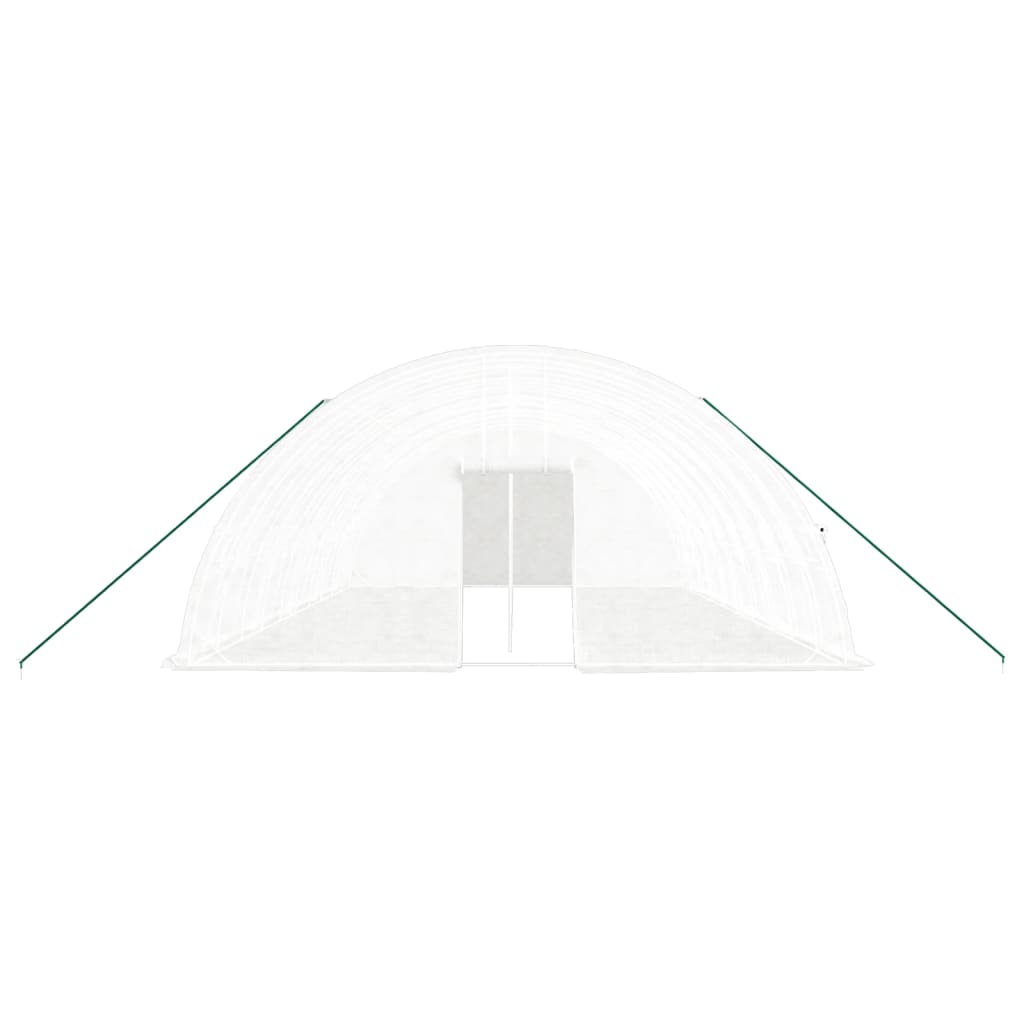 Gewächshaus mit Stahlrahmen Grün 24 m² 6x4x2,85 m