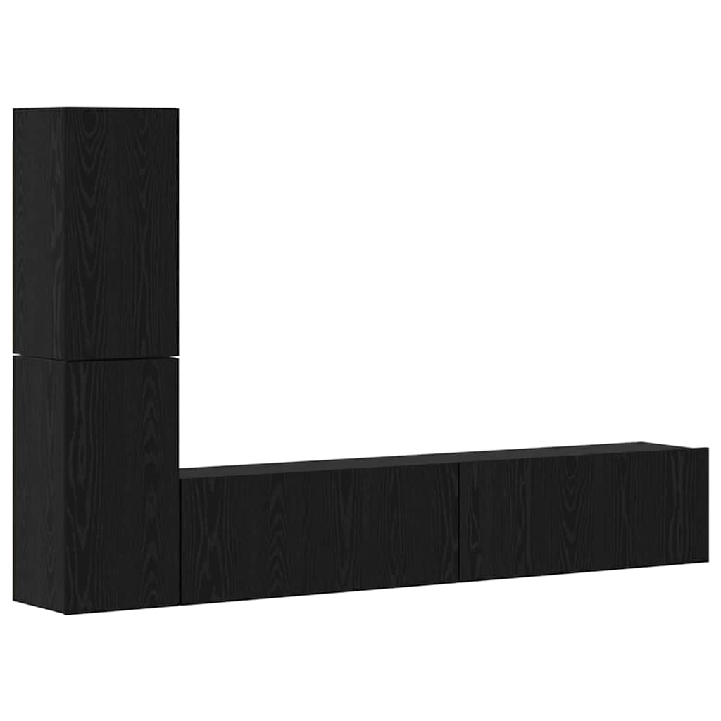 4-tlg. TV-Schrank-Set Weiß Holzwerkstoff