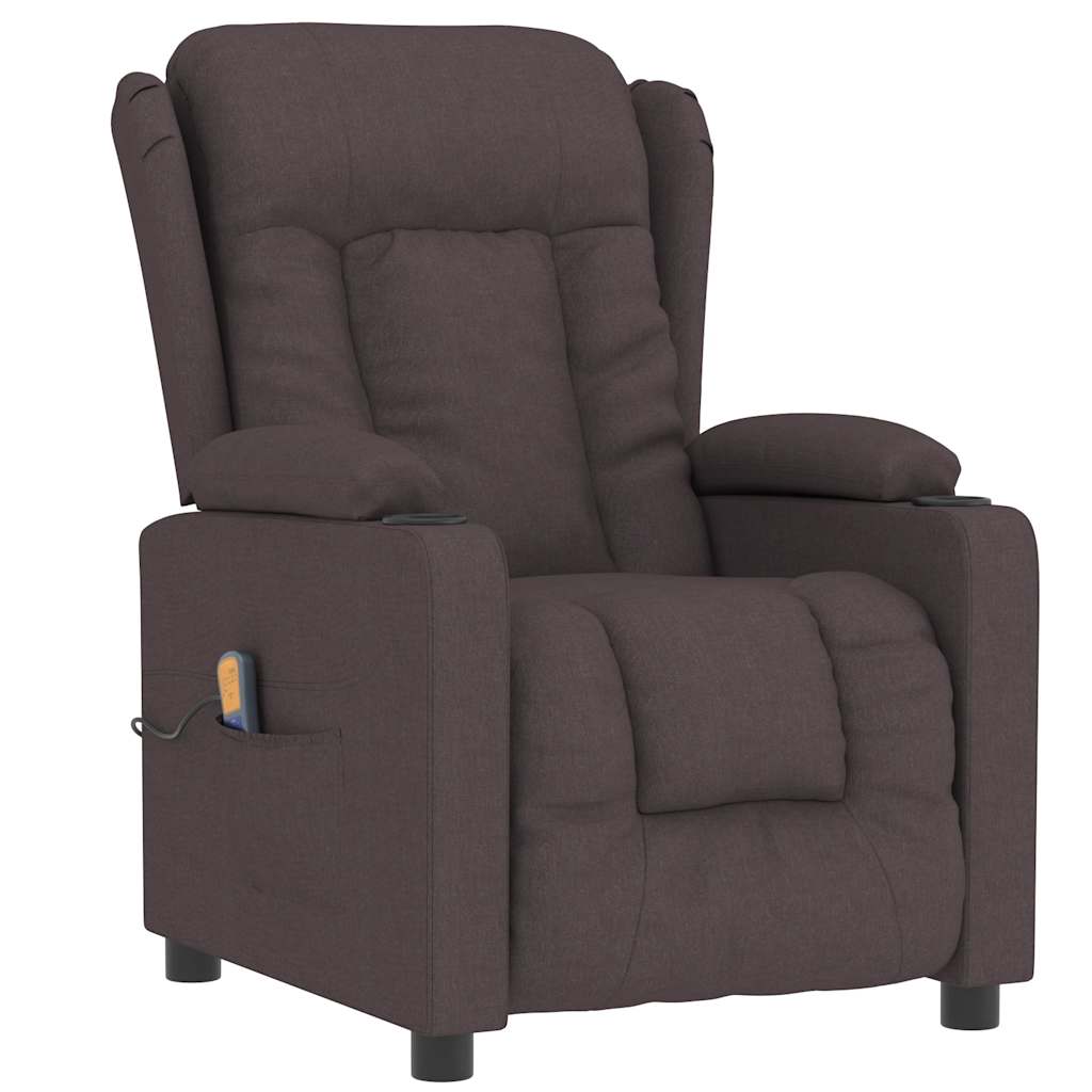 Massagesessel Hellgrau Stoff