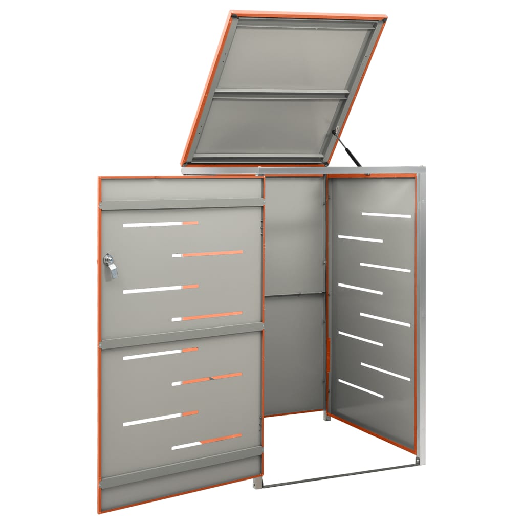 Mülltonnenbox für 3 Tonnen 207x77,5x112,5 cm Edelstahl