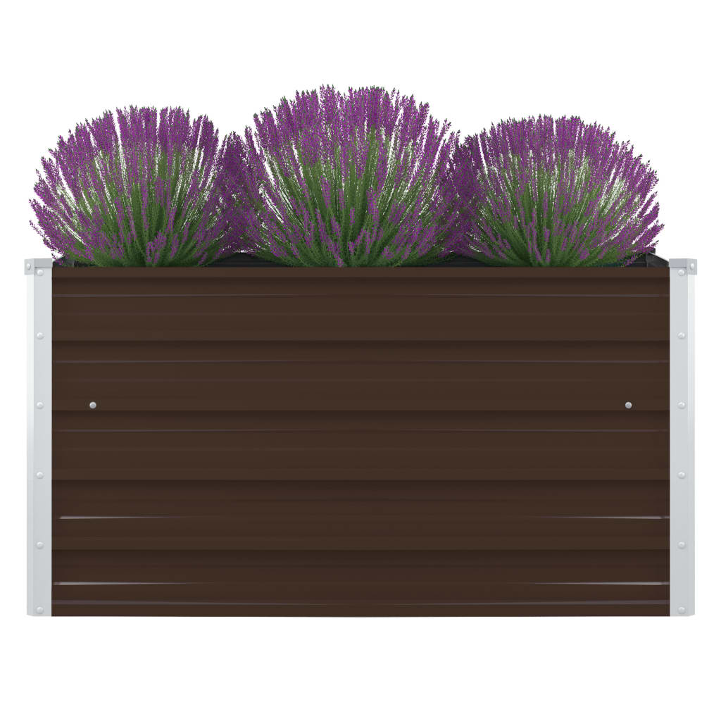Hochbeet 100 x 100 x 45 cm Verzinkter Stahl Grau