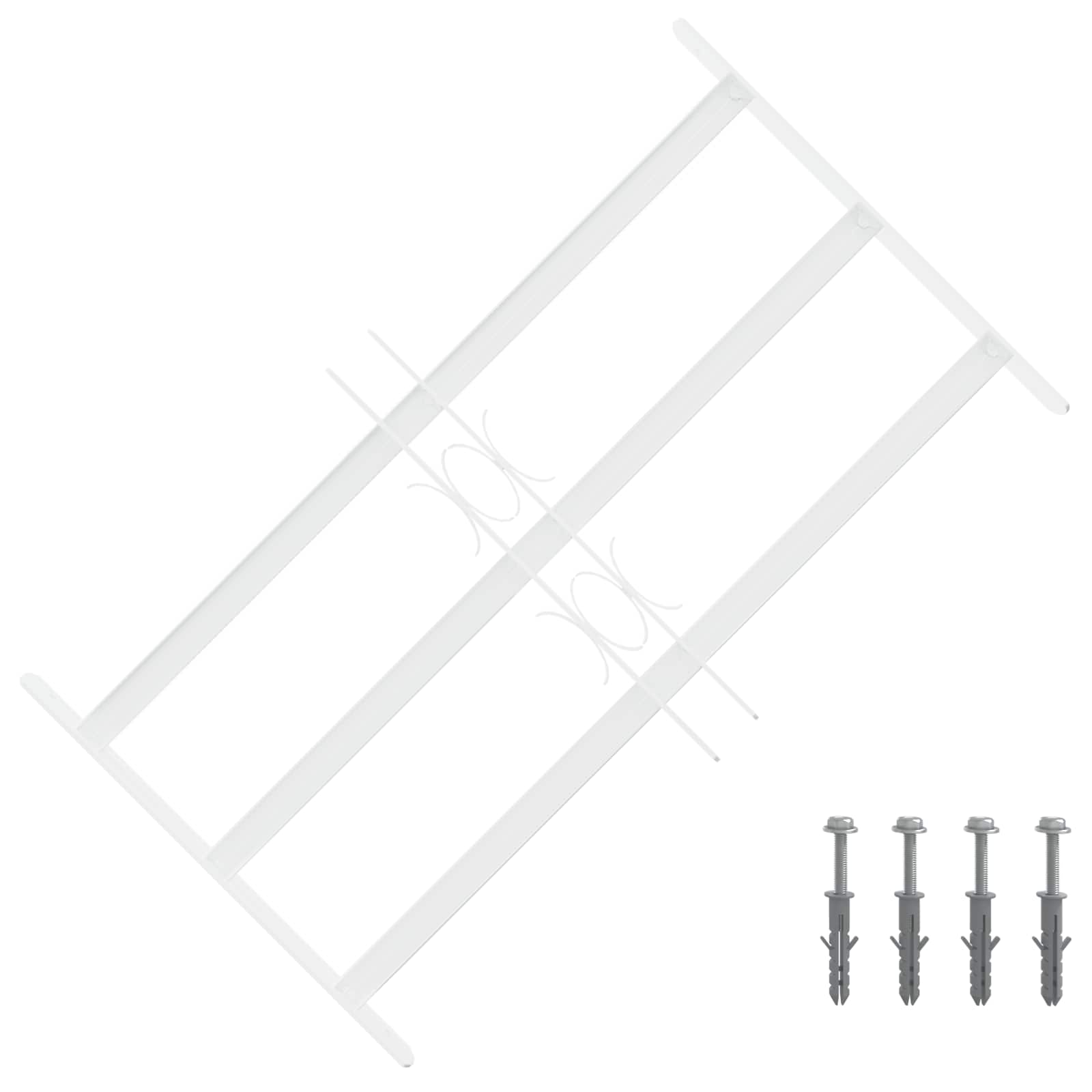 Sicherheitsgitter für Fenster mit 2 Querstangen 43-74 cm