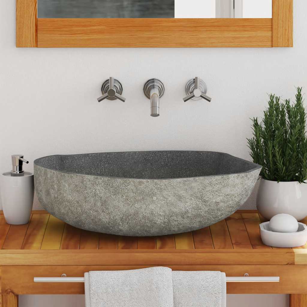 Waschbecken Flussstein Oval (29-38)x(24-31) cm
