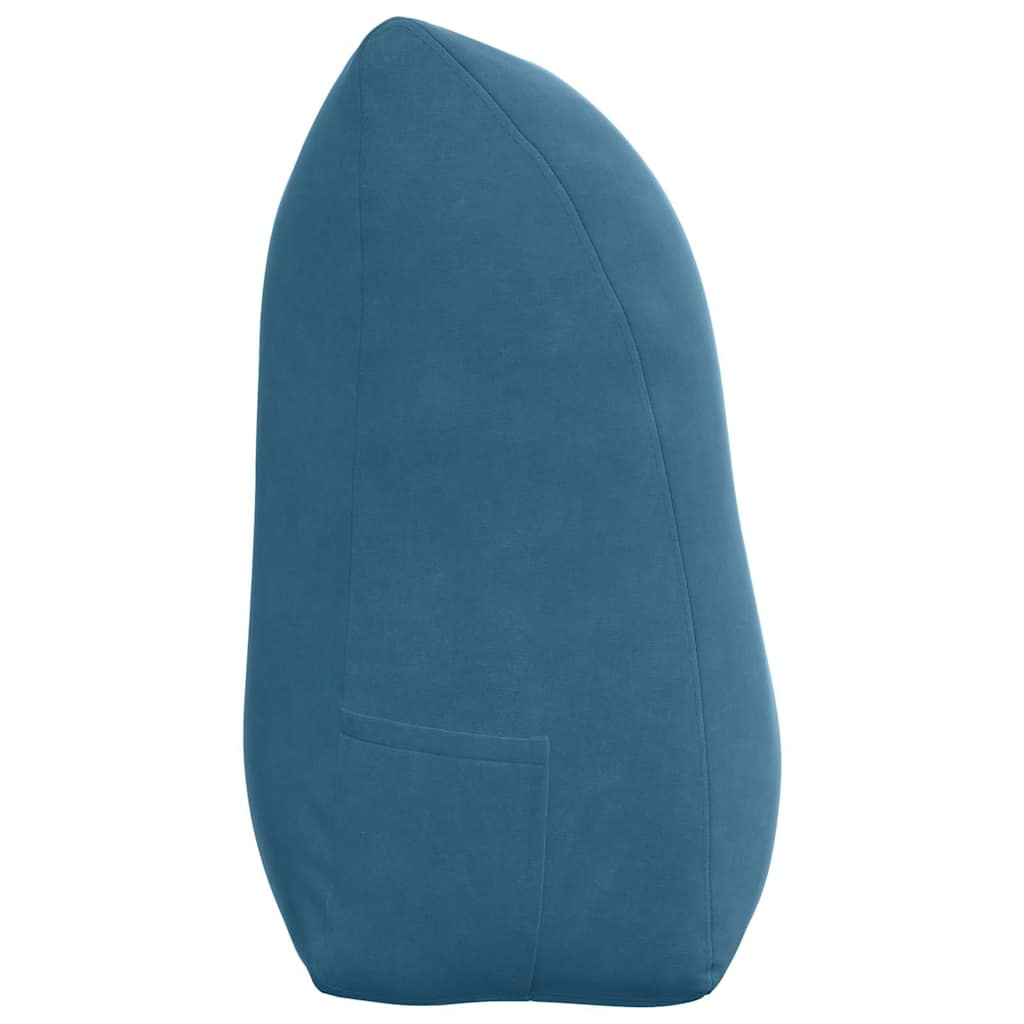 Rückenkissen Blau 45 x 24 x 50 cm Samt