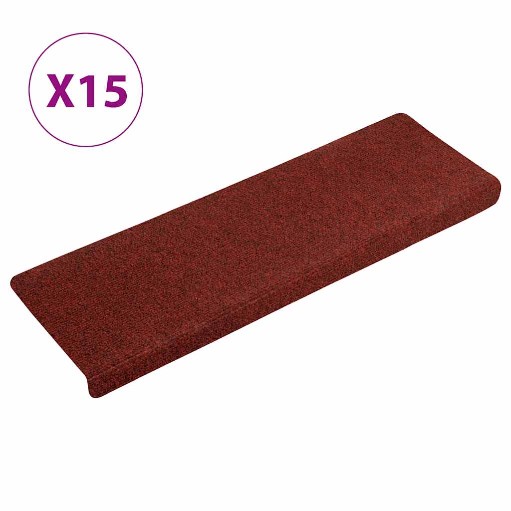 Stufenmatten Selbstklebend 15 Stk. 65x21x4 cm Hellbraun Rechteckiger Rand