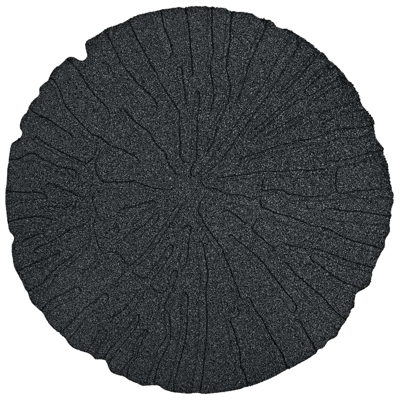 Trittsteine 6 pcs Schwarz Ø 45 x 1,8 cm Gummi