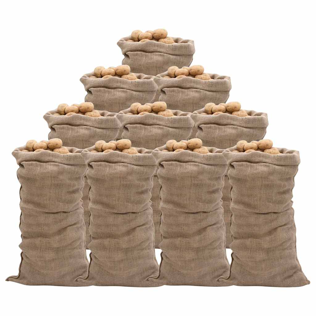 Jutesäcke 5 Stück 60 x 105 cm 100 % Jute 220 g/m²