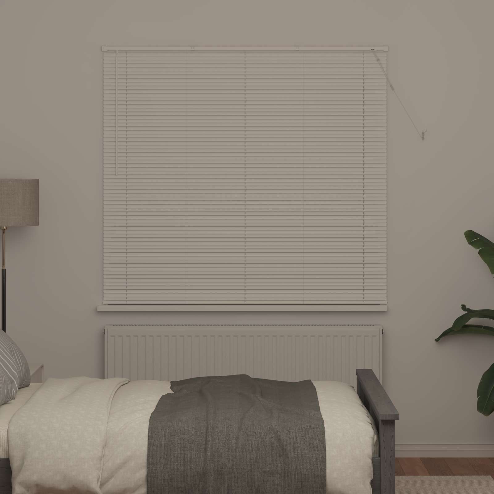 Jalousie Silber Grau 150 x 40 cm 25 mm PVC