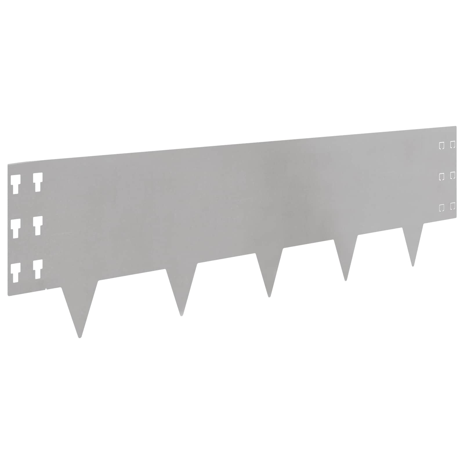Raseneinfassung 10 pcs 100 x 12 cm Stahl Schwarz