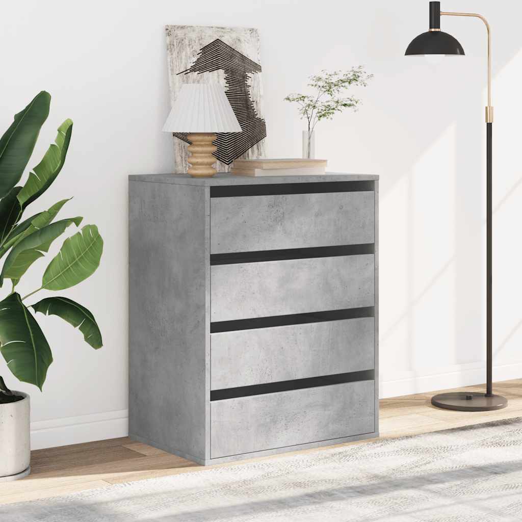 Schubladenschrank Schwarz Eichen-Optik 41 x 40 x 58 cm