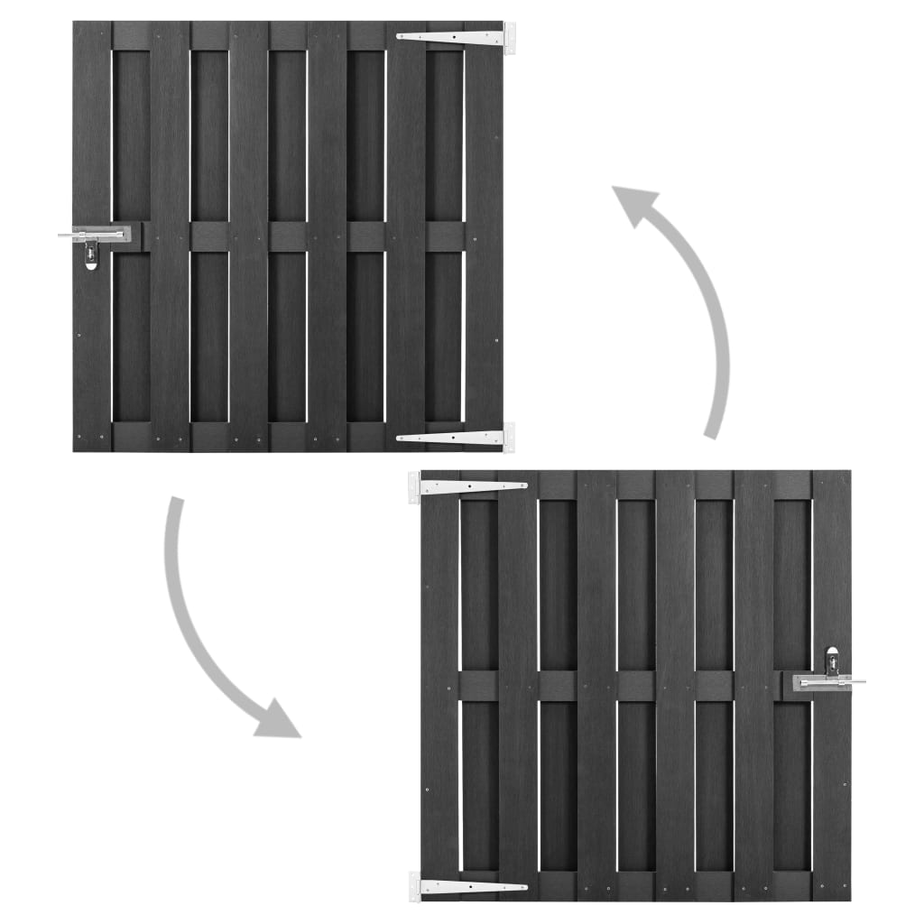 Gartentor WPC 100x112 cm Grau