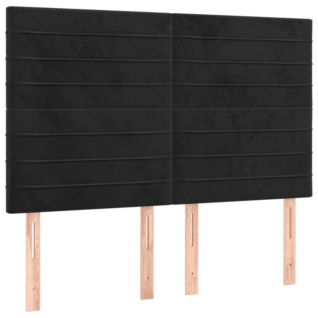 Kopfteil Hellgrau 80x5x118/128 cm Samt