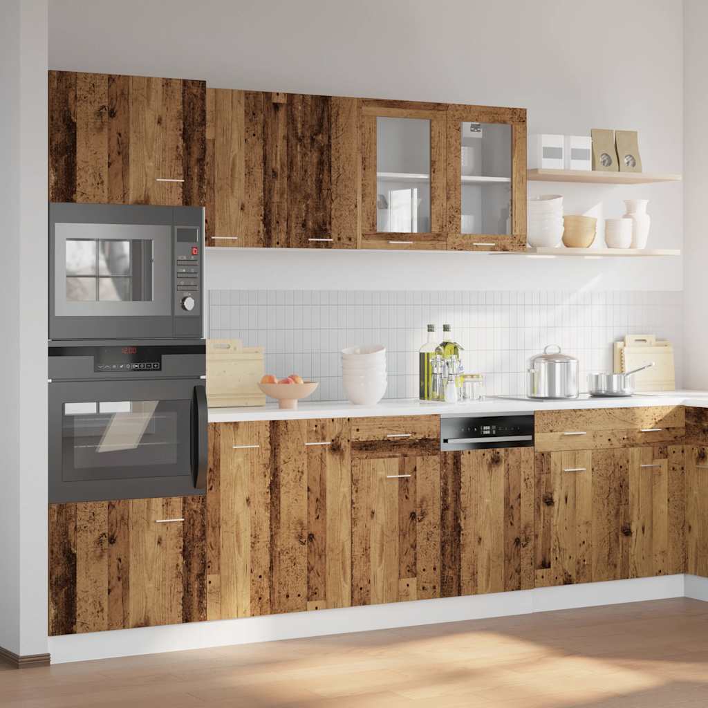 7-tlg. Küchenzeile Lyon Weiß Holzwerkstoff