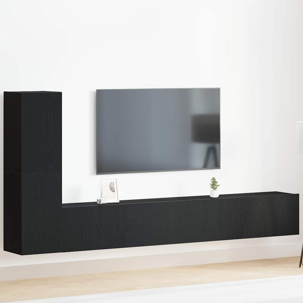 3-tlg. TV-Schrank-Set Weiß Holzwerkstoff