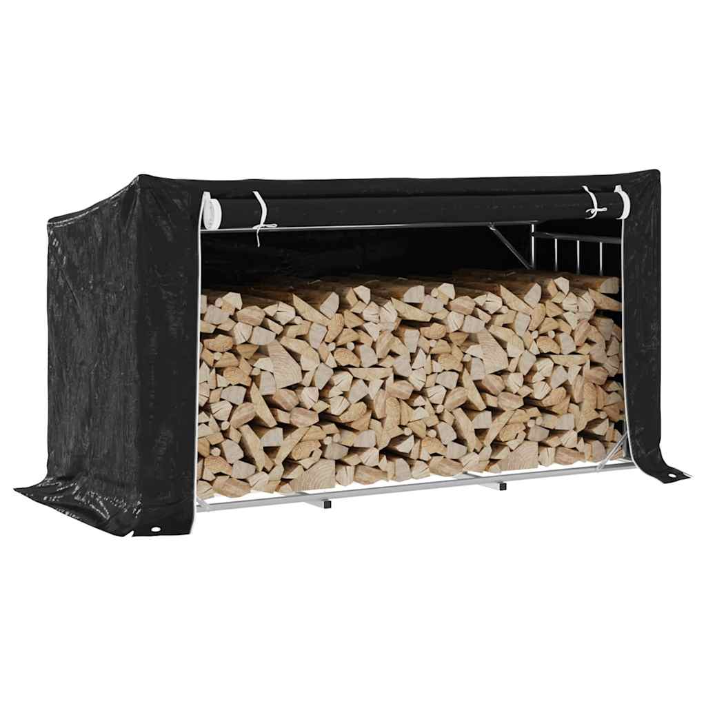 Brennholzregal mit Regenschutz 100,5x40,5x110,5 cm