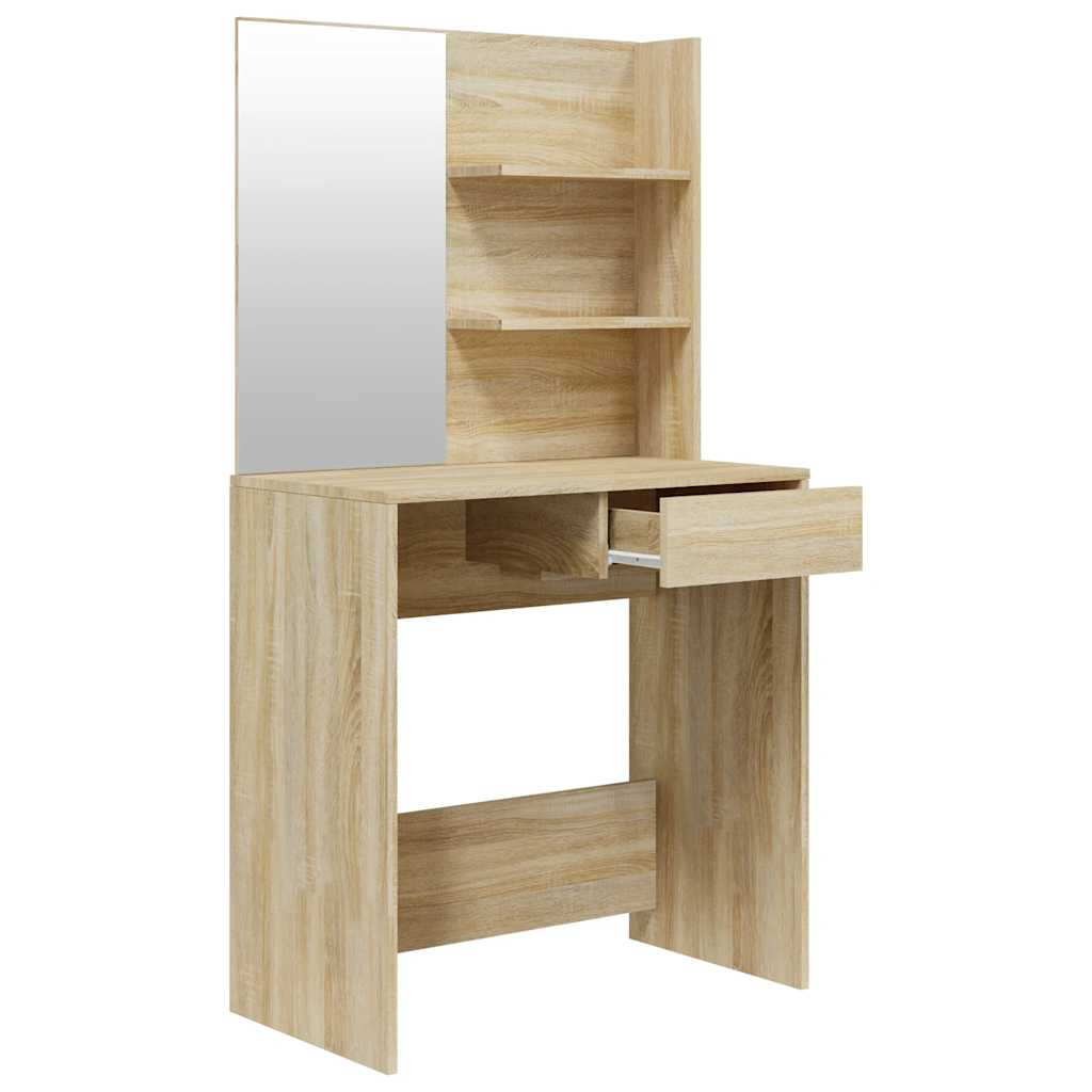 Schminktisch-Set Weiß 74,5x40x141 cm