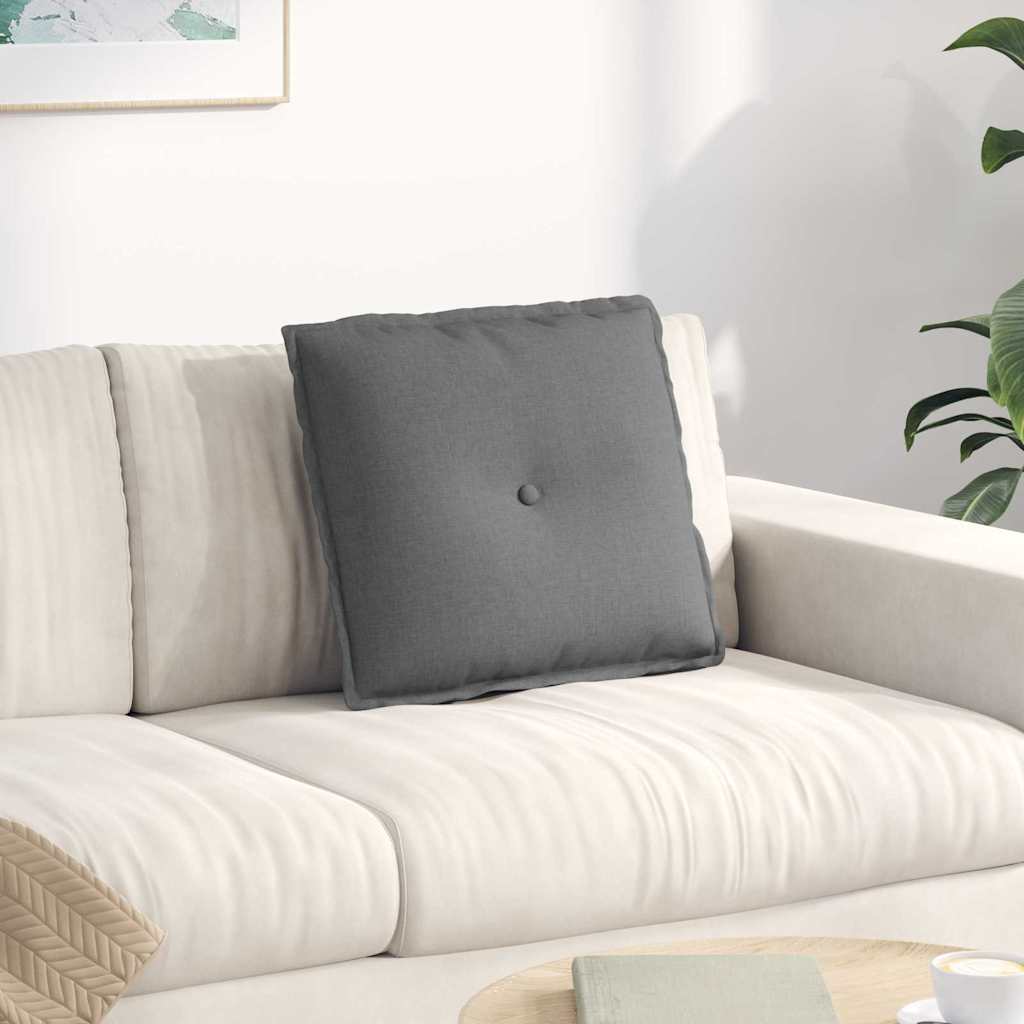 Rückenkissen Hellgrau 50 x 19 x 45 cm Stoff
