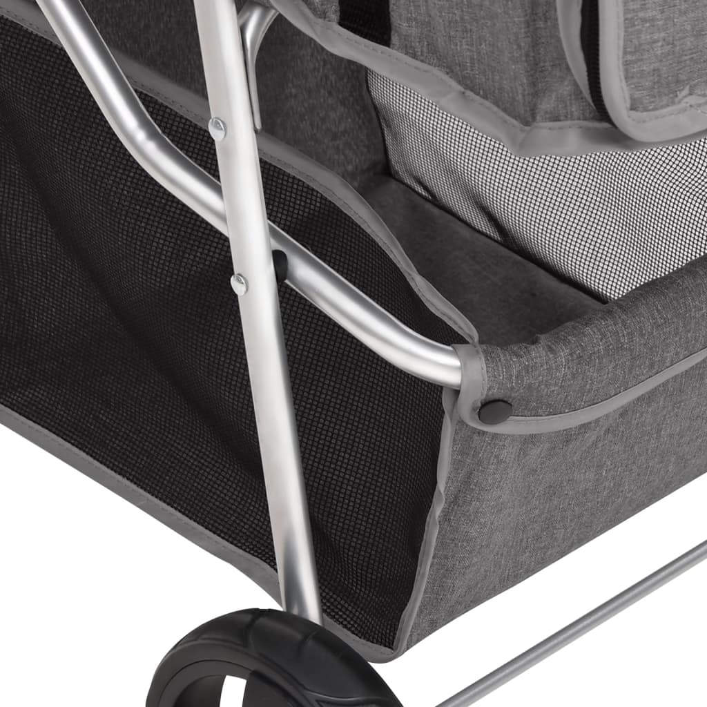 Hundewagen Faltbar Schwarz 80x46x98 cm Oxford-Gewebe