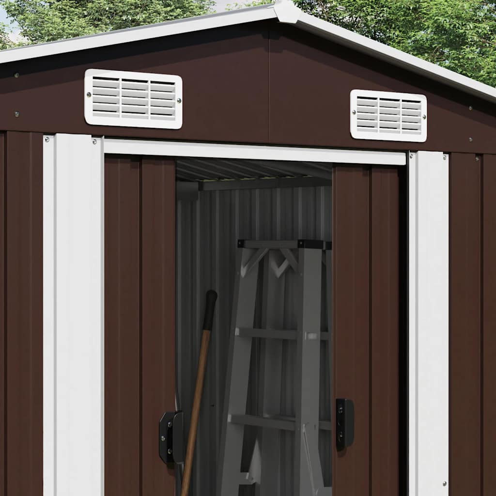 Gerätehaus Grau 257x990x181 cm Verzinkter Stahl