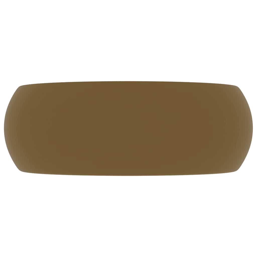 Luxuriöses Waschbecken Rund Matt Weiß 40x15 cm Keramik