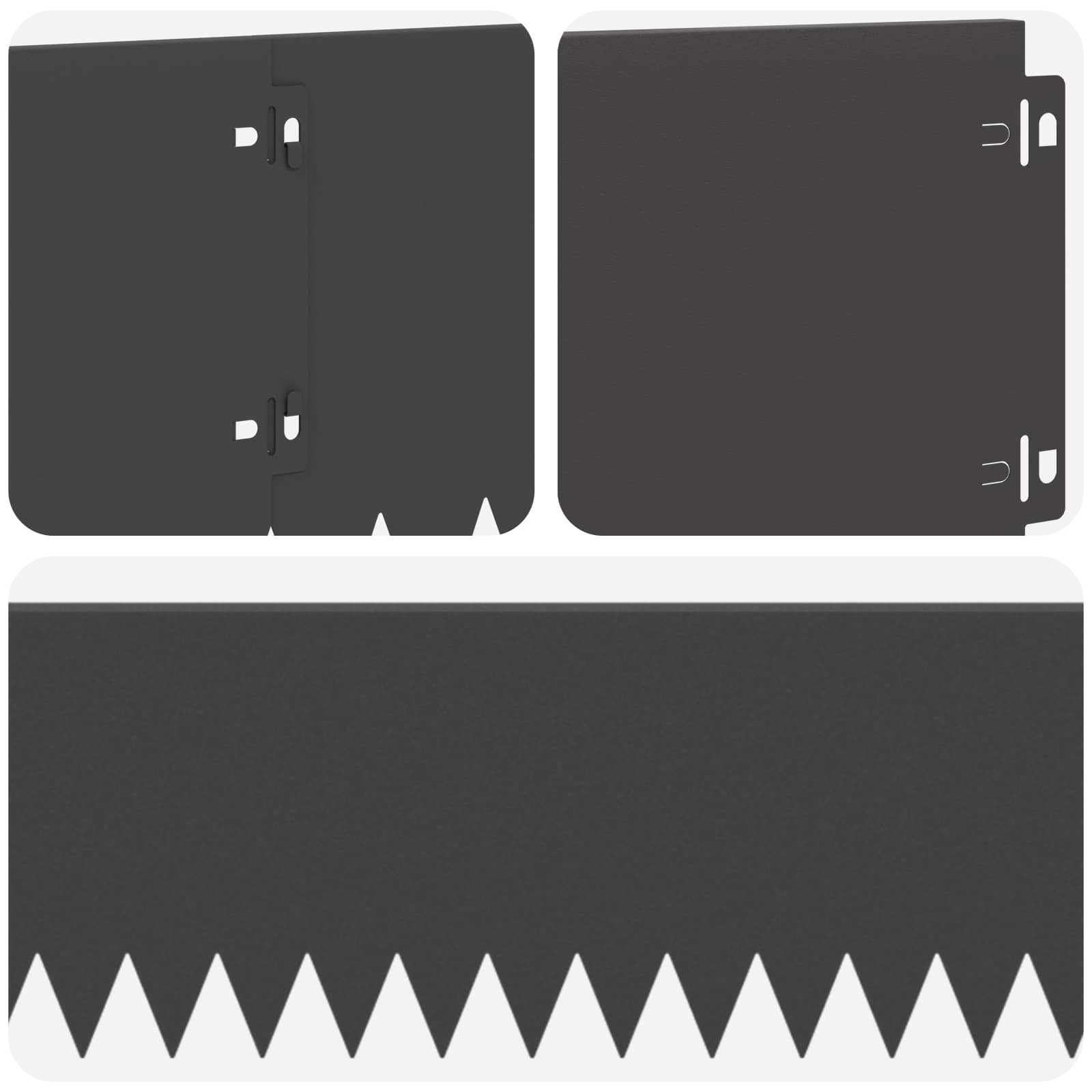 Raseneinfassung 10 pcs 103 x 10 cm Stahl Schwarz