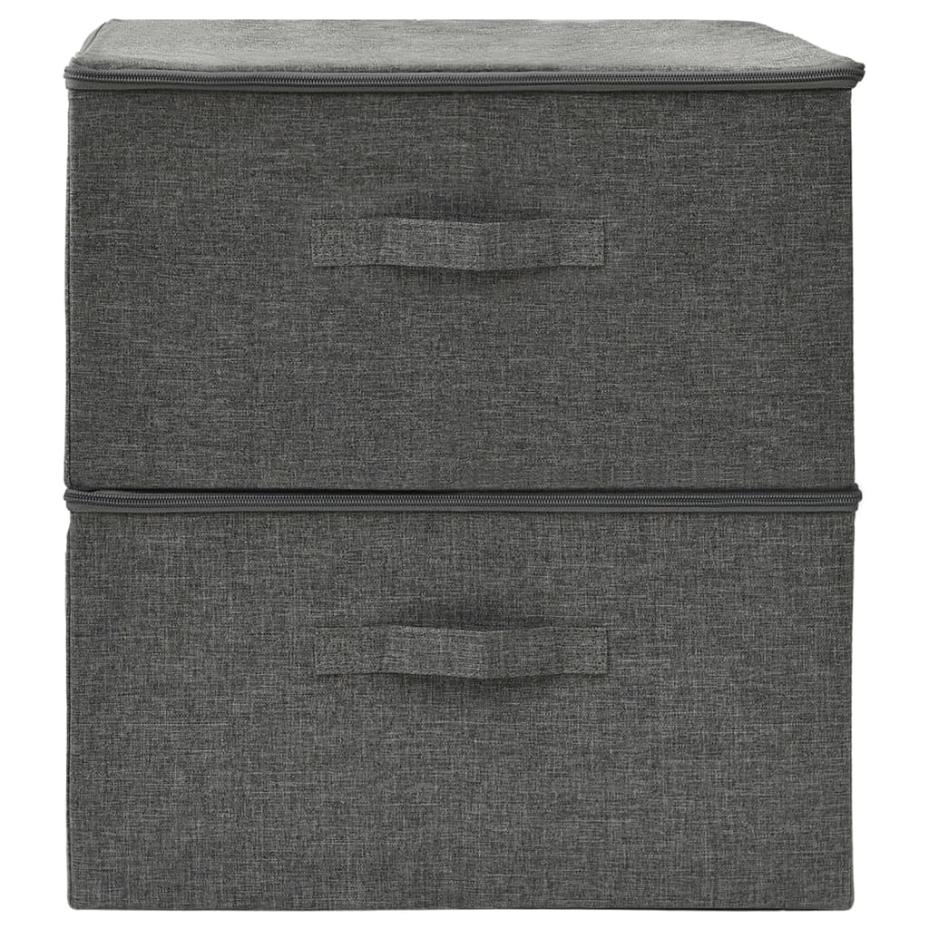 Aufbewahrungsboxen 2 Stk. Stoff 43x34x23 cm Creme