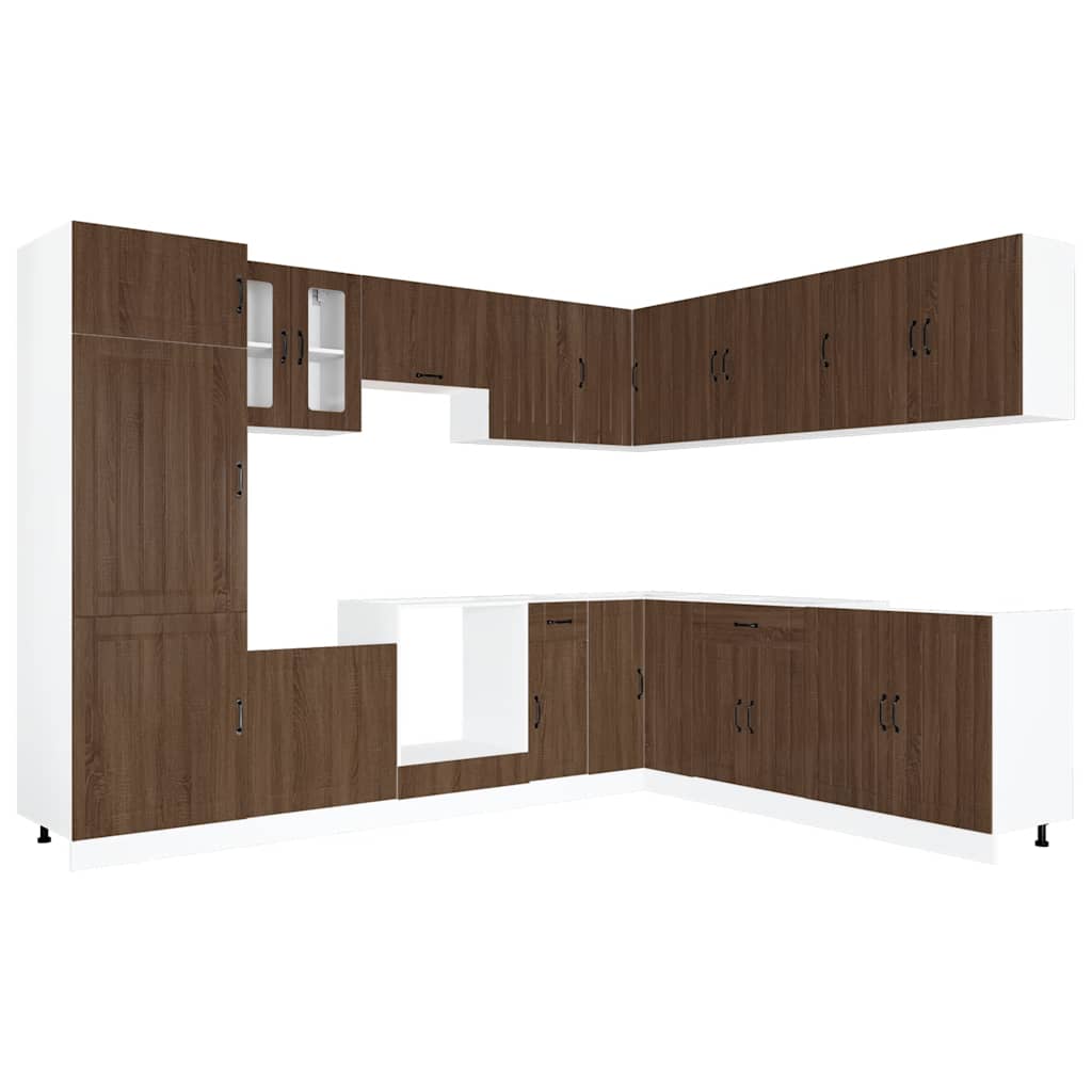 14-tlg. Küchenschrank-Set Lucca Weiß Holzwerkstoff