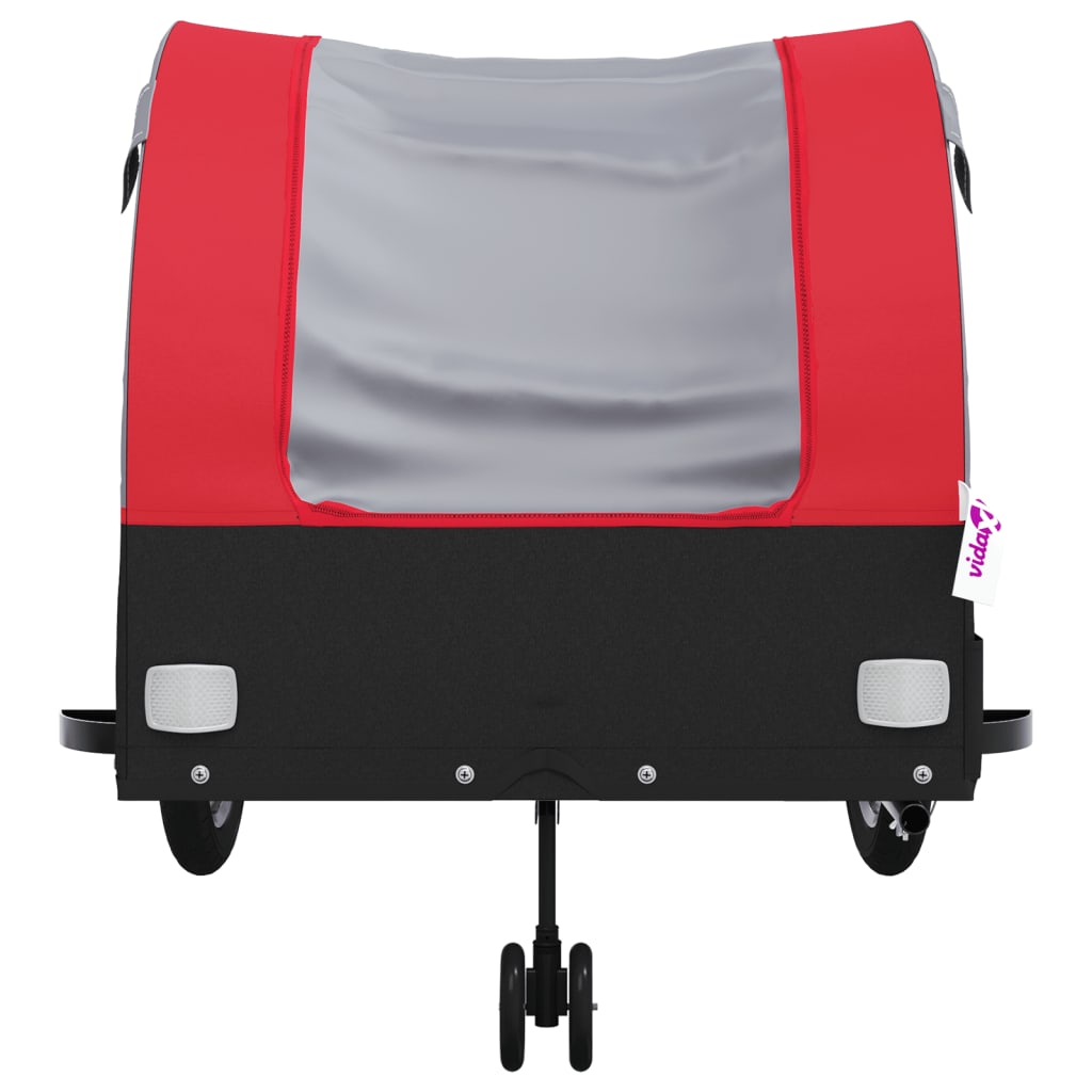 Fahrradanhänger Schwarz und Orange 30 kg Eisen