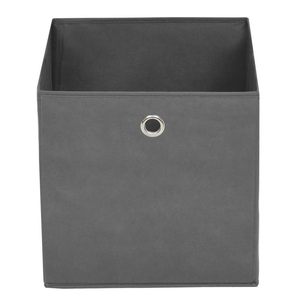 Aufbewahrungsboxen mit Deckeln 10 Stk. 28x28x28 cm Schwarz