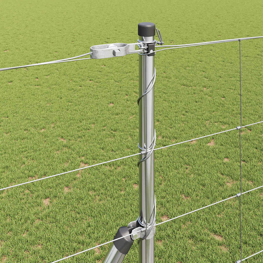 Ground Fix Geschweißter Drahtzaun 25 x 0,8 m Silber Netz