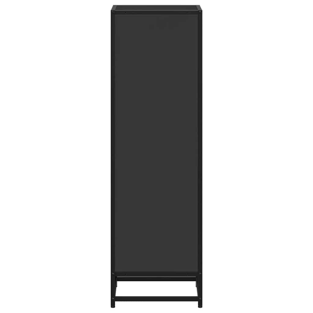 Bücherregal Schwarz 97,5x33x107,5 cm Holzwerkstoff und Metall