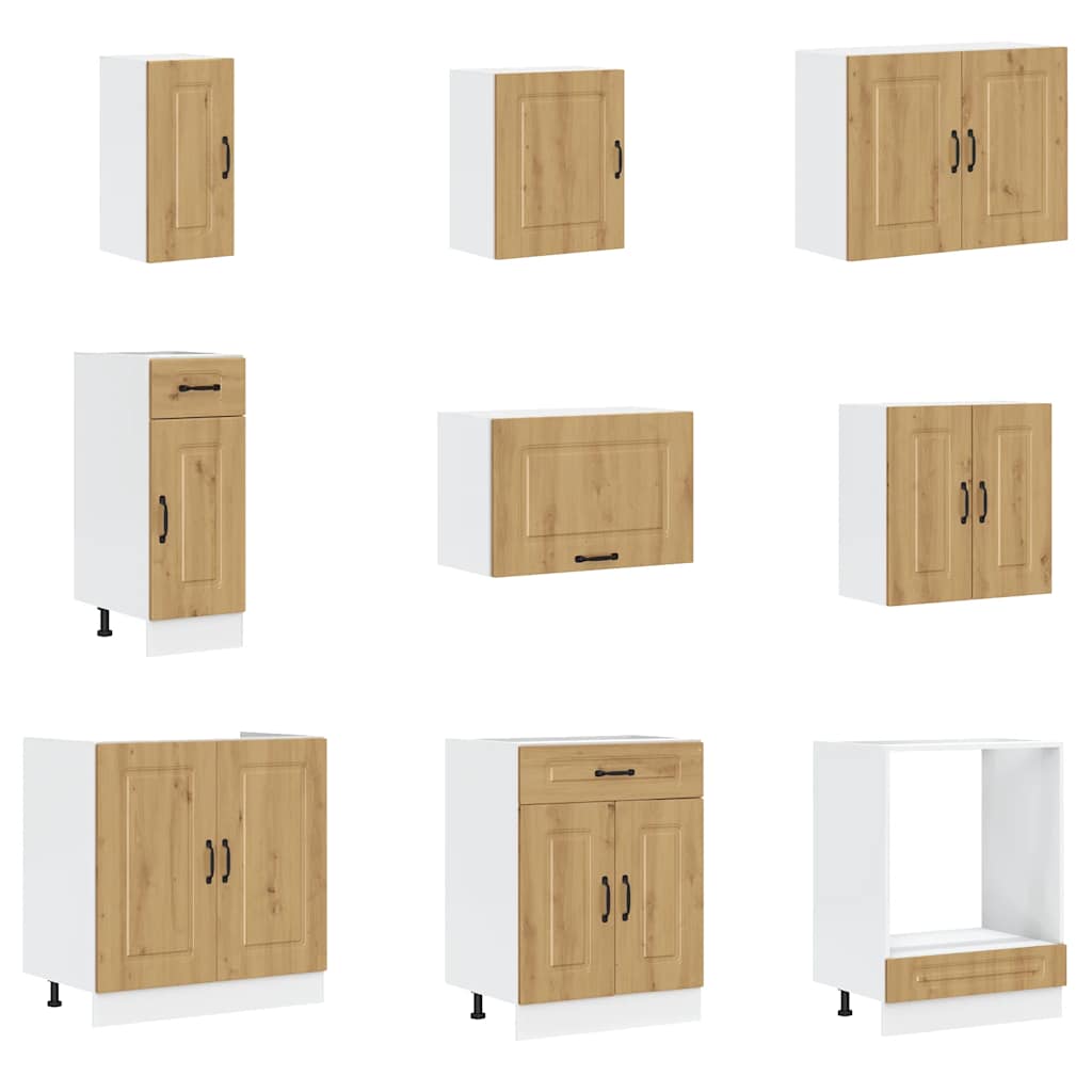 14-tlg. Küchenschrank-Set Kalmar Weiß Holzwerkstoff