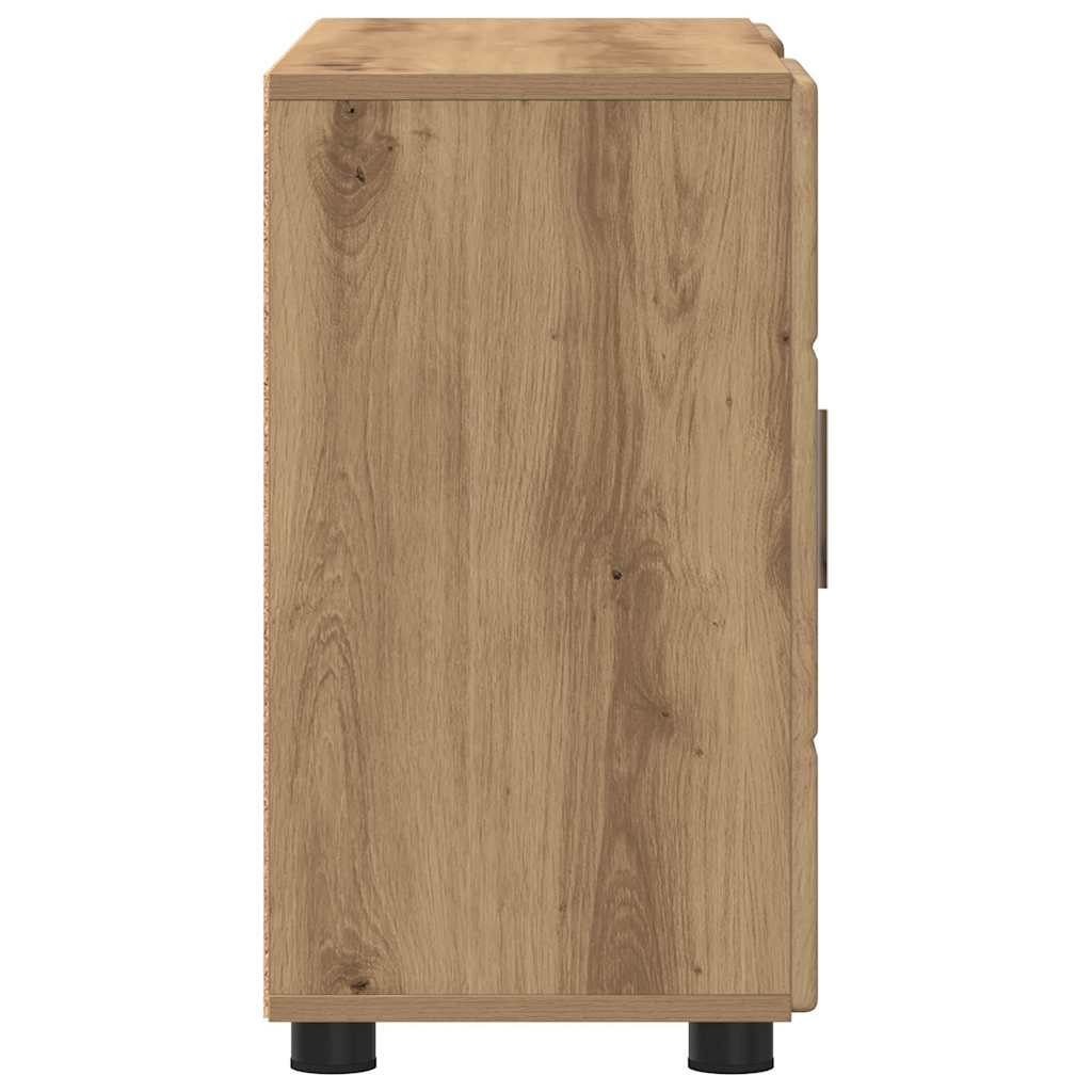 Highboard mit Regal FLORIN Weiß 60 x 35 x 182 cm Holzwerkstoff
