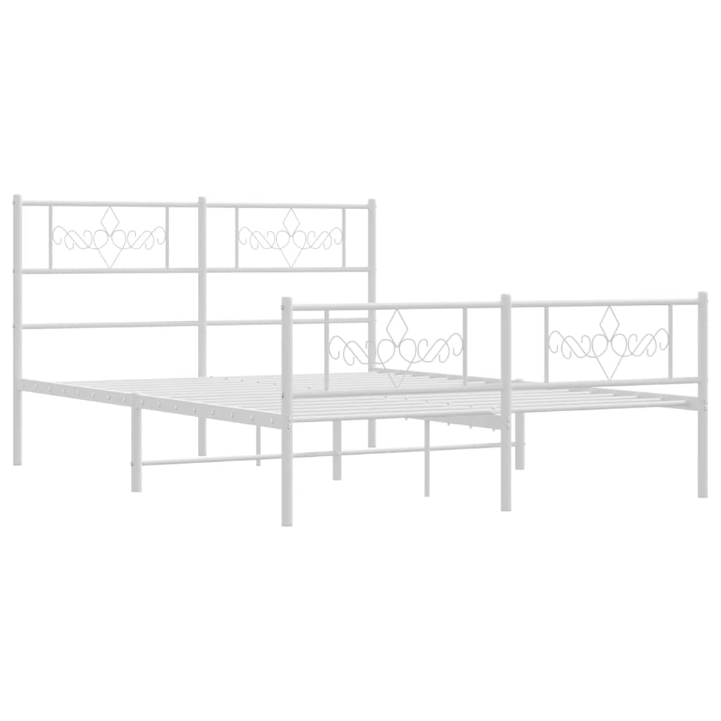 Bettgestell mit Kopfteil Metall Schwarz 100x190 cm