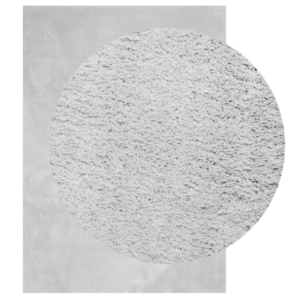 Teppich HUARTE Kurzflor Weich und Waschbar Anthrazit 60x110 cm