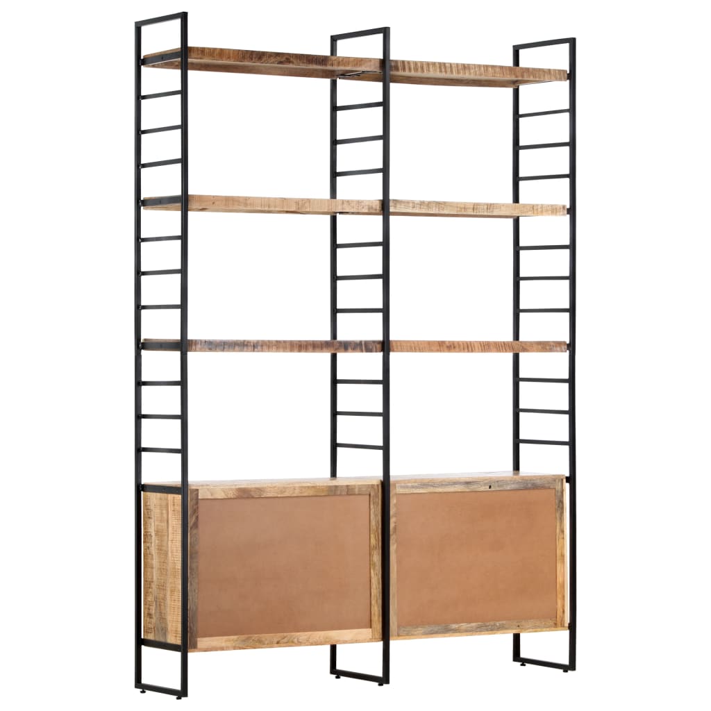 Bücherregal 4 Ebenen 124x30x180 cm Altholz Massiv