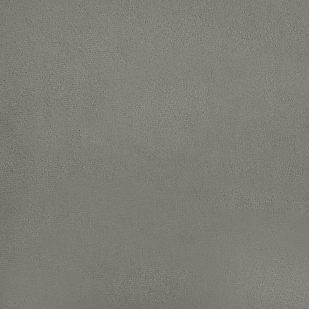 Kopfteil Hellgrau 80x7x118/128 cm Samt