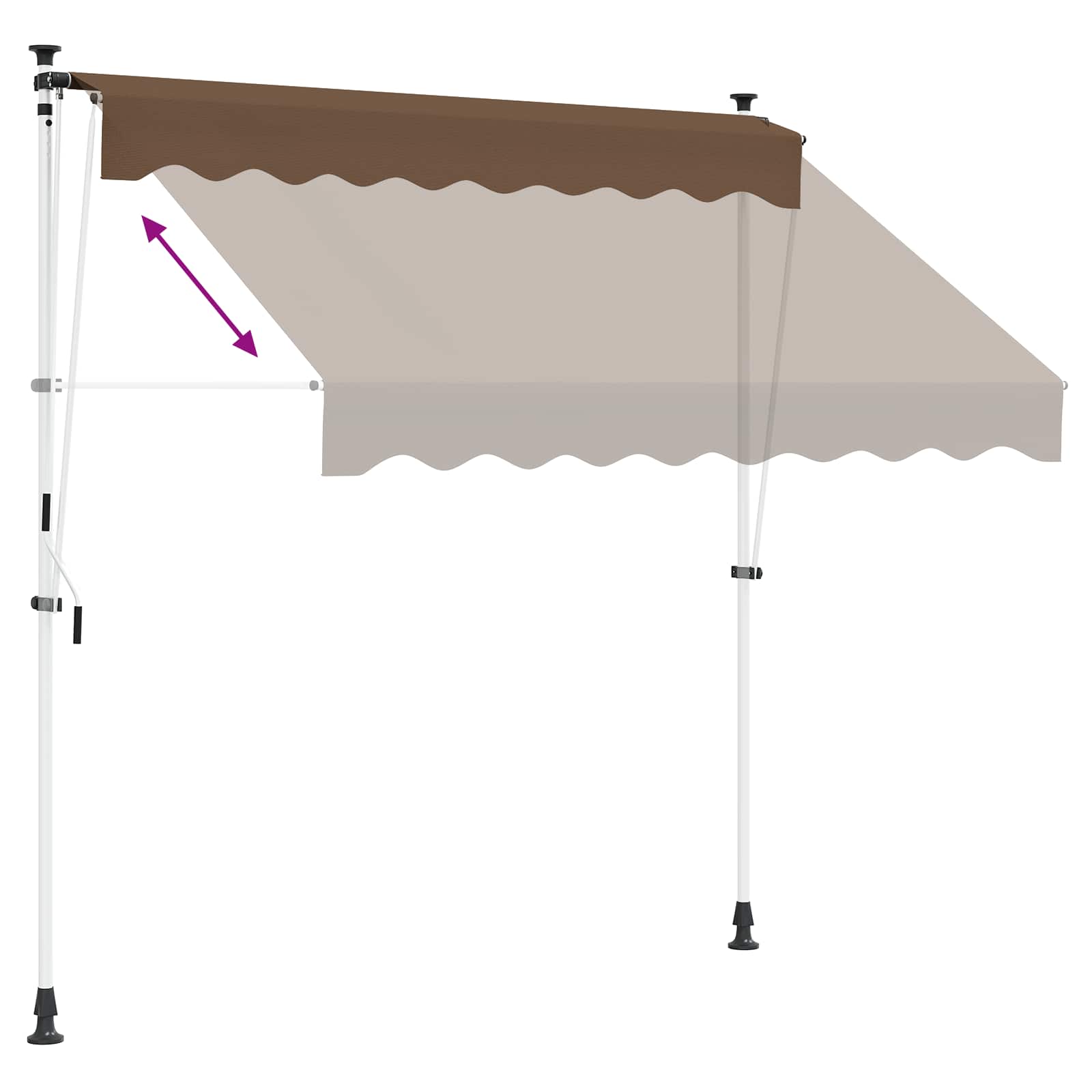 Einziehbare Markise Handbetrieben 150 cm Anthrazit