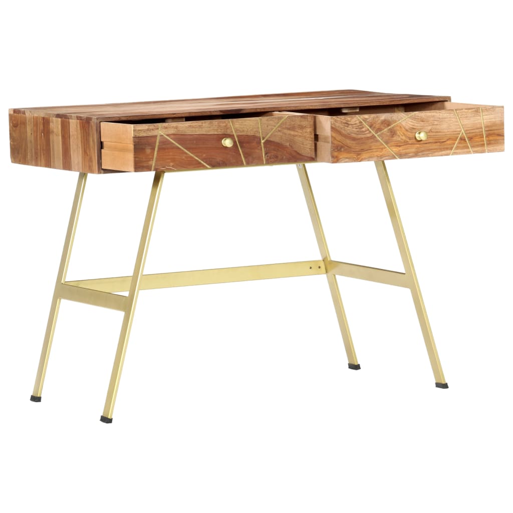 Schreibtisch mit Schubladen 100x55x75 cm Massivholz Mango